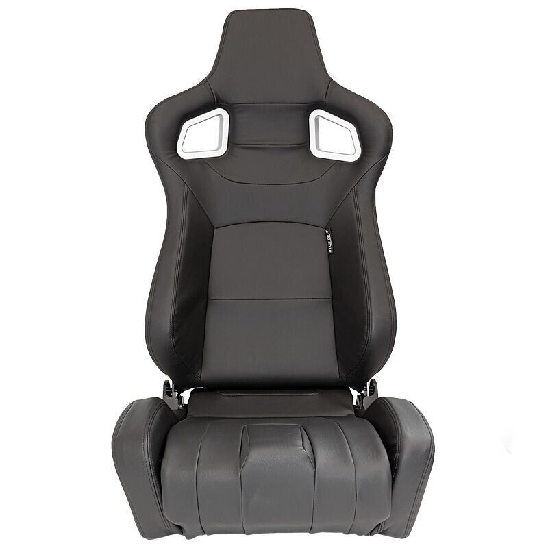 AUTOSTYLE x2 Universal Pair Sports Race Bucket Seats Black Edition RS6 S runners