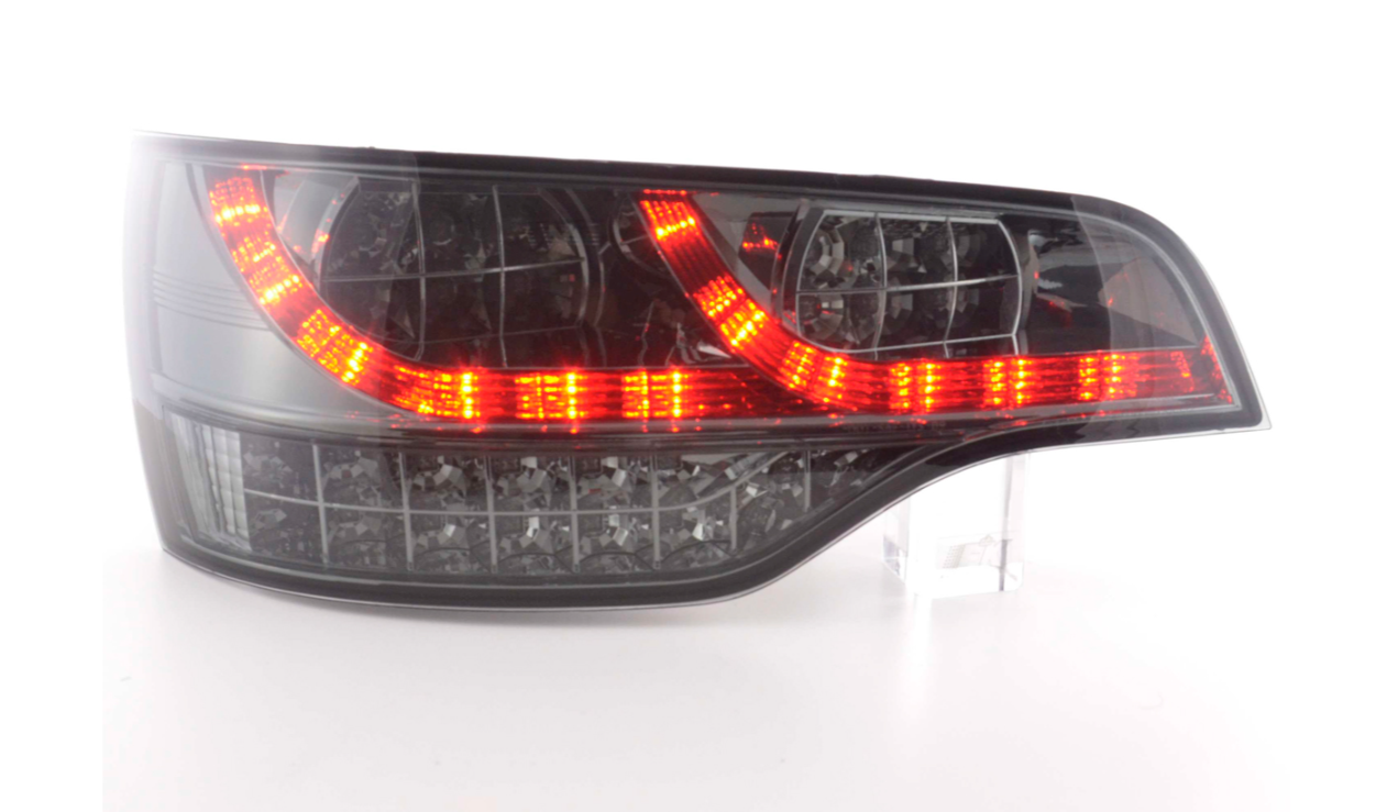 FK Pair Audi Q7 4L 06+ black LED DRL Lightbar REAR TAIL BACK LIGHTS LHD Smoke