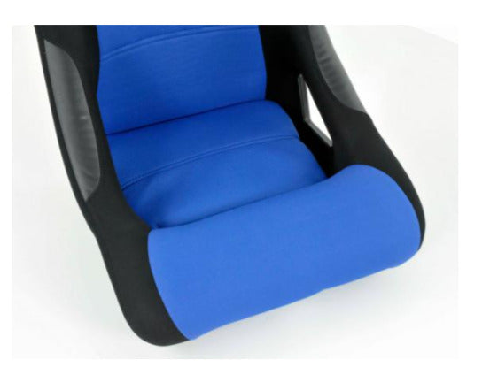 FK Universal Full Bucket Seats & slide runners Black & Blue Track Drift Car 4x4