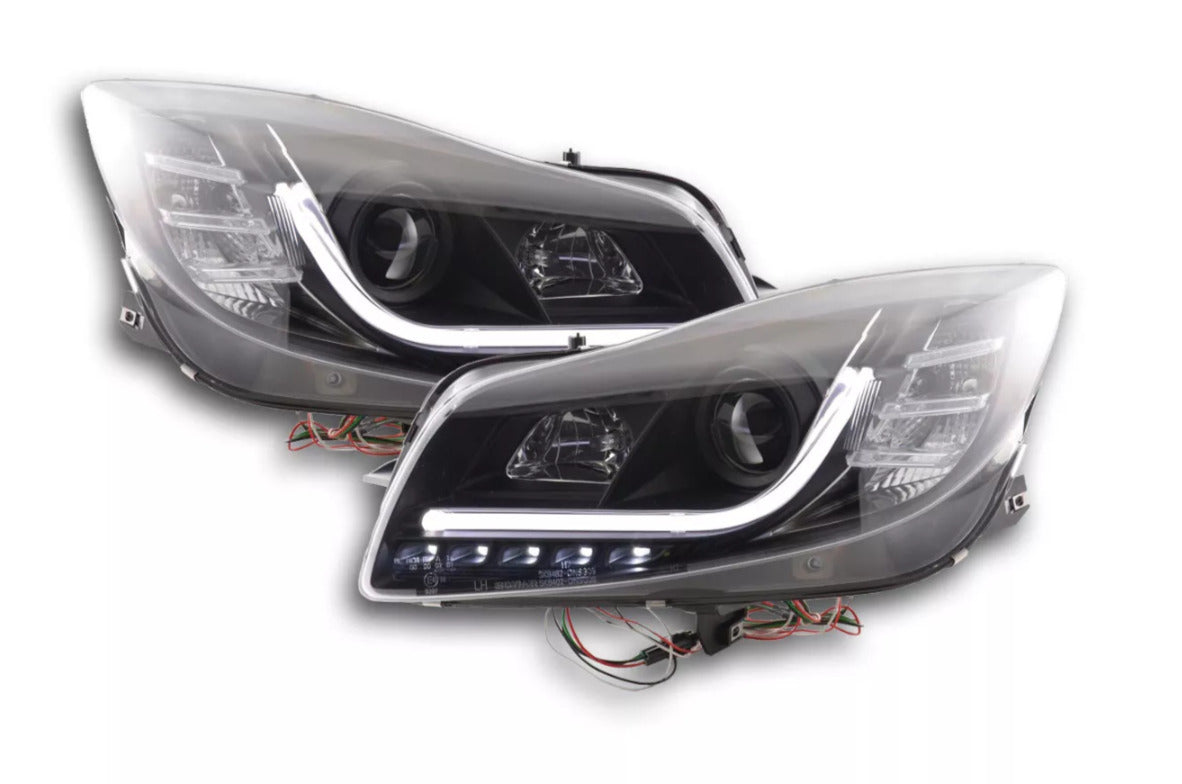 FK LED DRL Devil Eye Halo Projector Headlights Opel Vauxhall Insignia 08-13 LHD