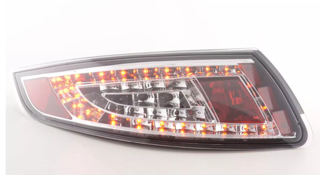 FK Pair LED DRL Lightbar Rear Lights Porsche 911 Tail 997 05-09 clear chrome LHD