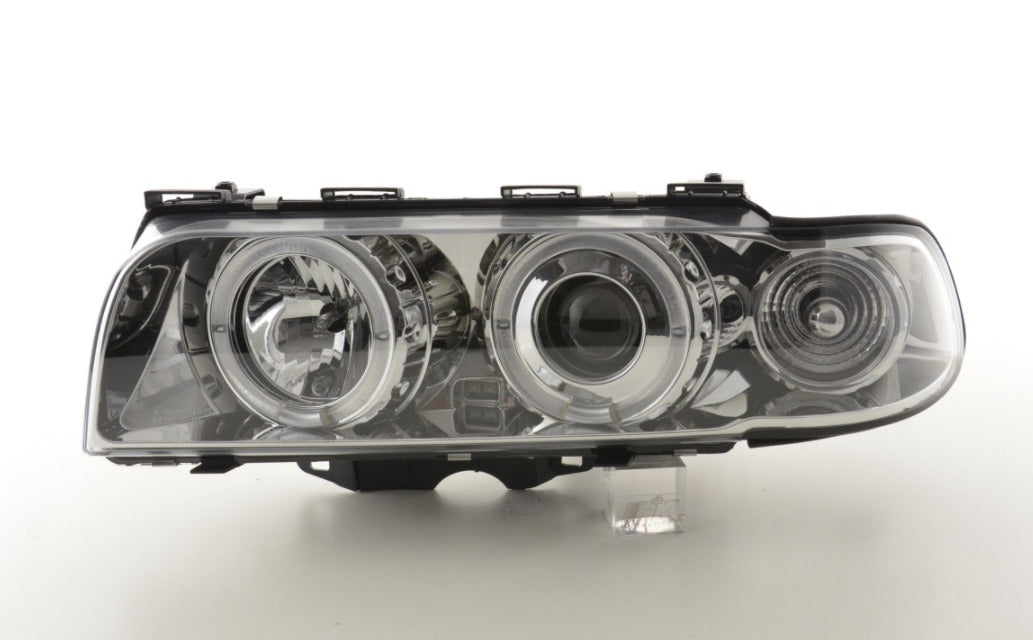 FK Pair LED DRL Angel Projector headlights BMW 7-series E38 95-98 chrome RHD