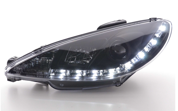 FK LED DRL Lightbar Halo Lightbar headlights Peugeot 206 S16 98+ LHD