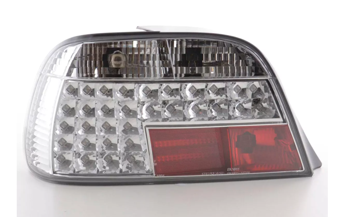 FK  Pair LED Lightbar Rear Lights BMW 7 series E38 95-02 chrome