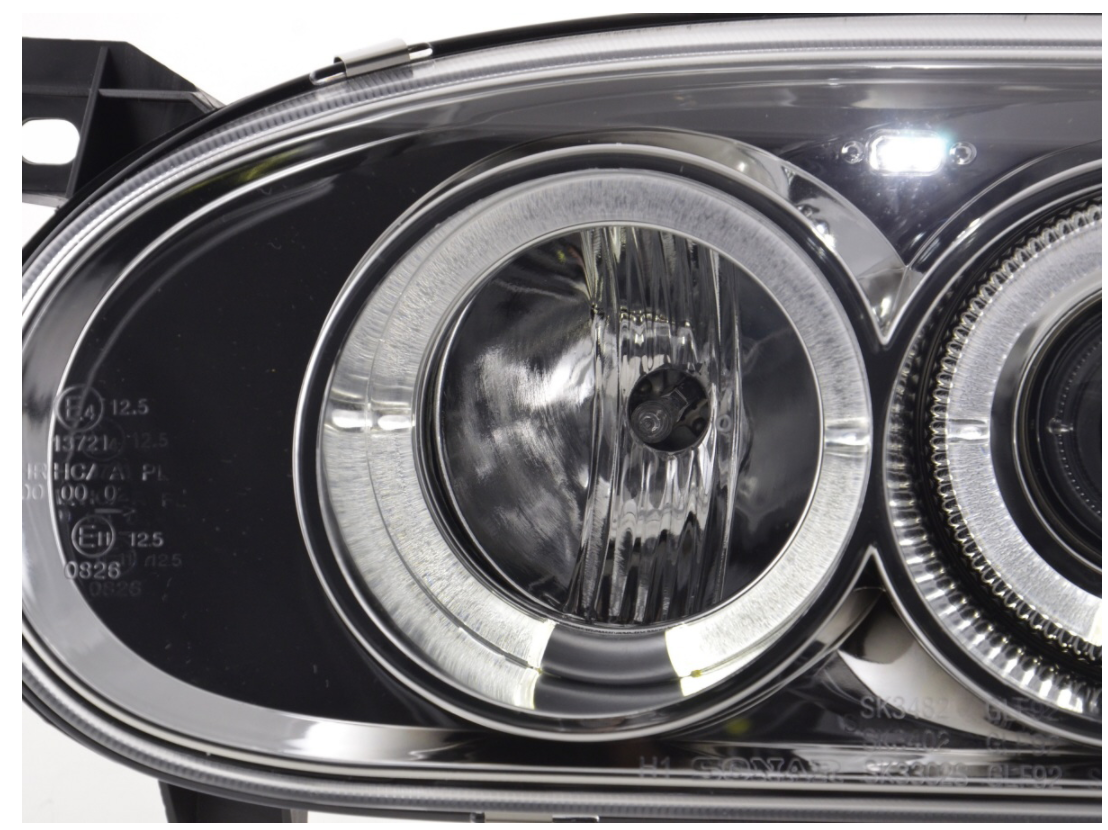 FK LED DRL Angel Eye Halo Ring Headlights VW Golf 3 MK3 1HXO 1 EXO 91-97 LHD