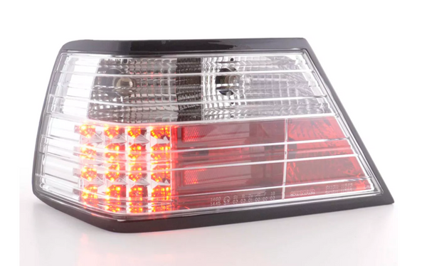 FK Paar LED-RÜCKLEUCHTEN Mercedes E-Klasse W124 85-96 Chrom LHD Smoke Black AMG