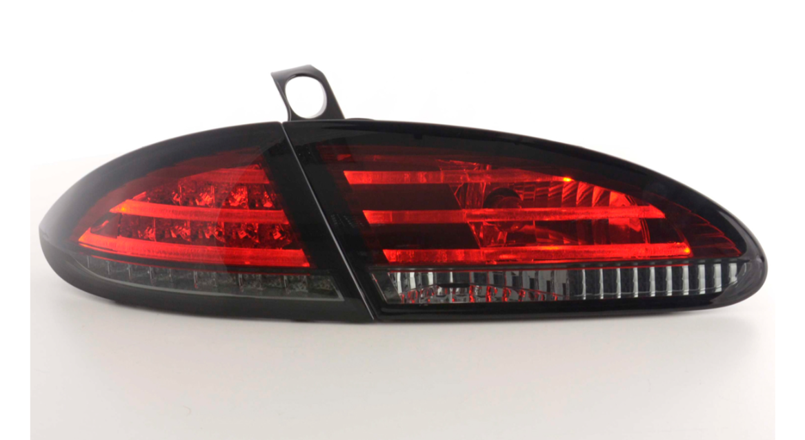 FK Pair LED Rear Lights Lightbar Seat Leon 2 MK2 1P BJ 05-09 Lightbar Black LHD