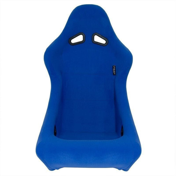 AUTOSTYLE x1 Single Universal Single Sports Bucket Seat BLUE fixed back runners