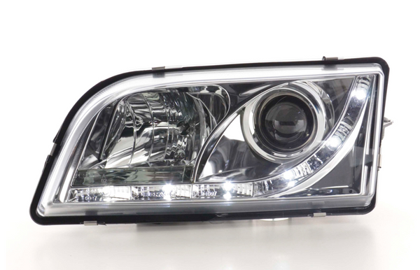 FK LED DRL Halo Lightbar headlights Volvo S40 V40 V50 M V 96-04 chrome LHD