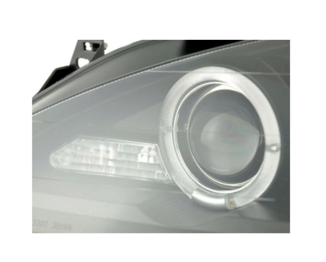 FK Pair LED DRL Halo Ring Headlights Renault Megane 1 3/5-dr 99-02 Black RHD