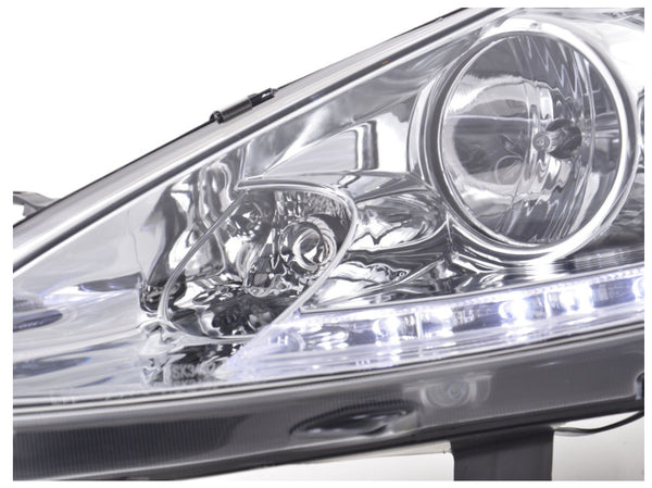 FK Lightbar LED DRL Headlights Halo Ford Fiesta 7 MK7 JA8 08-12 chrome ST RS LHD