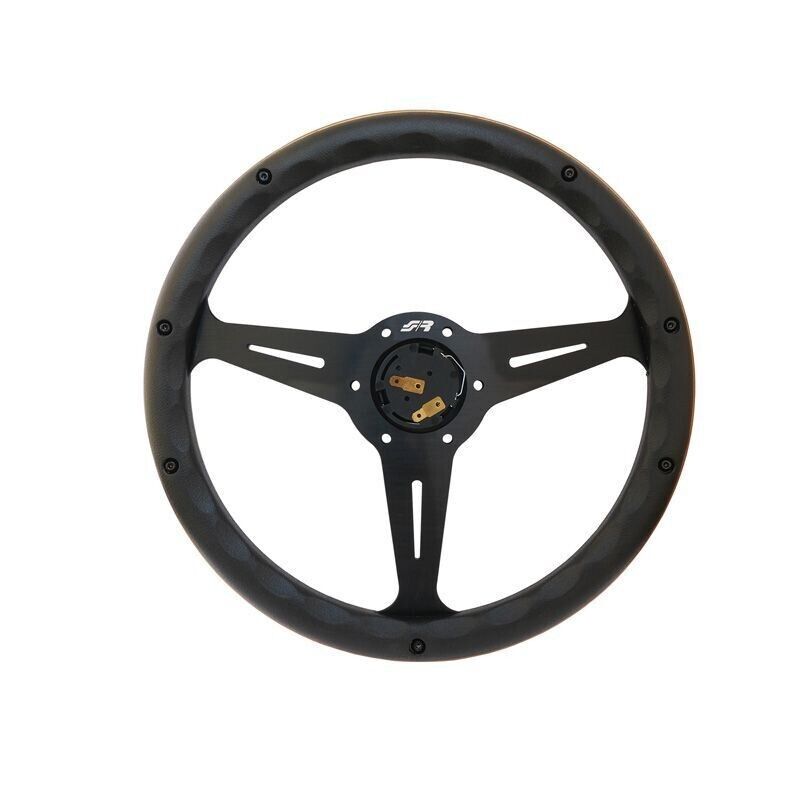 Simoni Racing Universal Steering WHEEL Futa 350mm Real Wood Brown Black