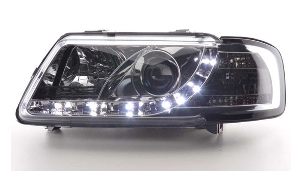 FK Set LED DRL Headlights Lightbar Halo Audi A3 8L 96-00 Chrome S3 LHD