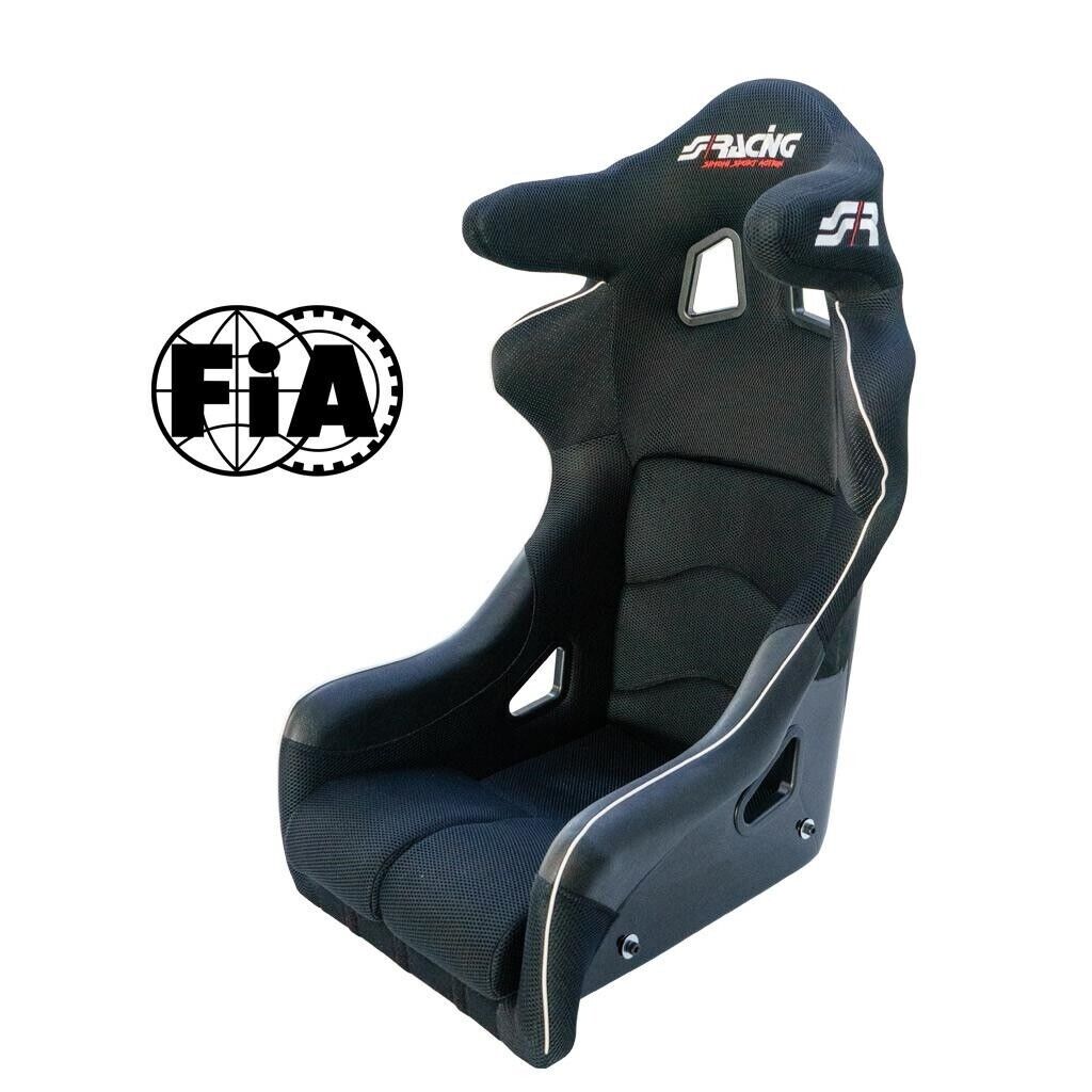 SR x1 Universal Fixed Back Bucket Sports Seat Derek FIA homologated Large Track