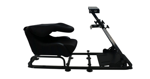 Driving Game Folding Chair Sim Racing Seat & Frame Fabric Gaming Wheel Rig
