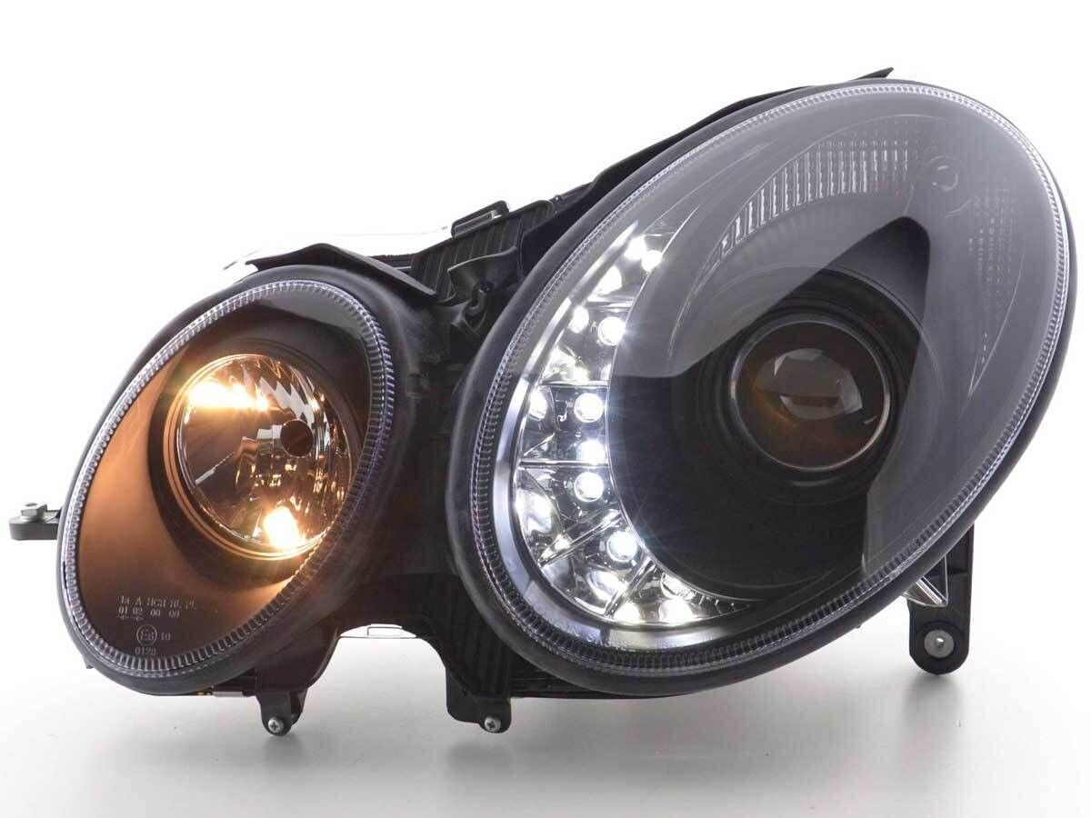 FK Pair LED DRL Halo HEADLIGHTS Mercedes E-Class W211 211 06-09 black AMG LHD