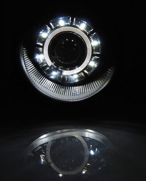 Tuning-Tec LED DRL Halo Ring 3D Headlights VW LUPO 98-05 Chrome LHD