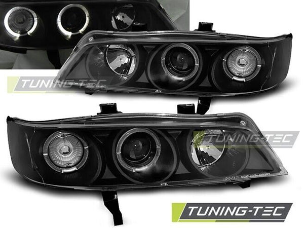 Tuning-Tec Pair LED DRL Halo Ring Headlights HONDA ACCORD 94-97 BLACK (USA) LHD