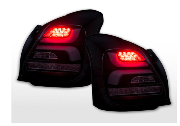 FK Pair LED DRL Rear Lights Tail Suzuki Swift 3 MK3 A2L 17+ Black DYNAMIC LHD