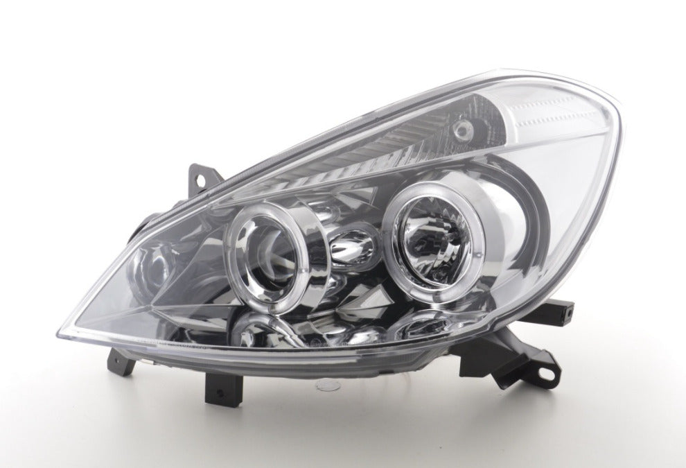 FK LED DRL Angel Halo Eye Projector headlights Renault Clio 3 R 05+ chrome RHD