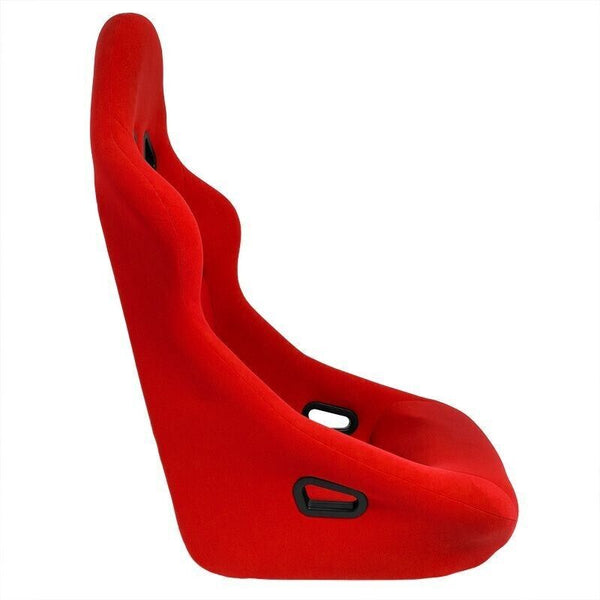 AUTOSTYLE x1 Single Universal Single Sports Bucket Seat RED fixed back runners