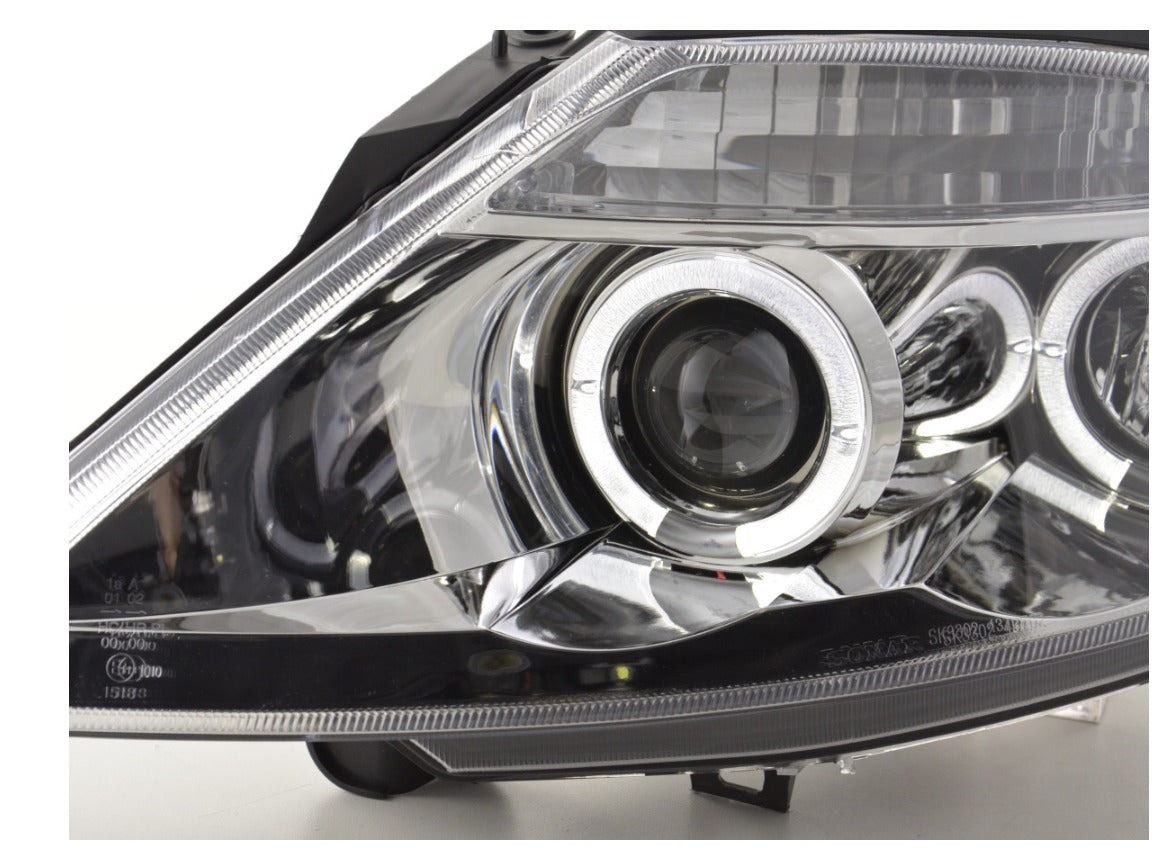 FK Pair LED DRL Halo Ring Angel Eyes Headlights C3 02-08 chrome LHD