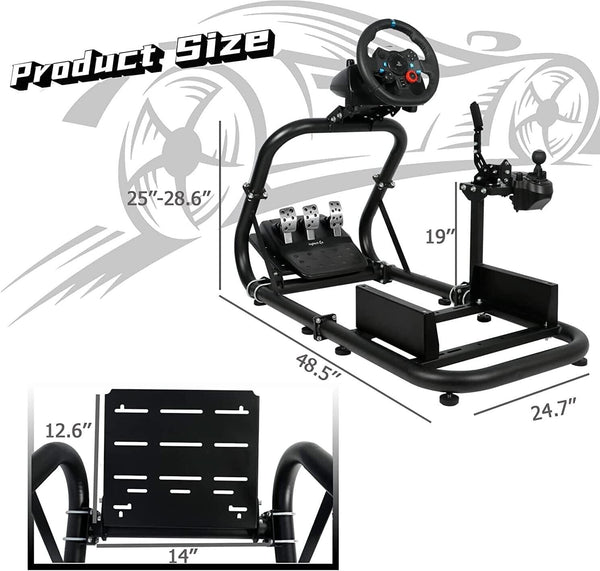 AZ Driving Game Sim Racing Frame Rig for Seat Wheel Pedals Xbox PS PC Console F1