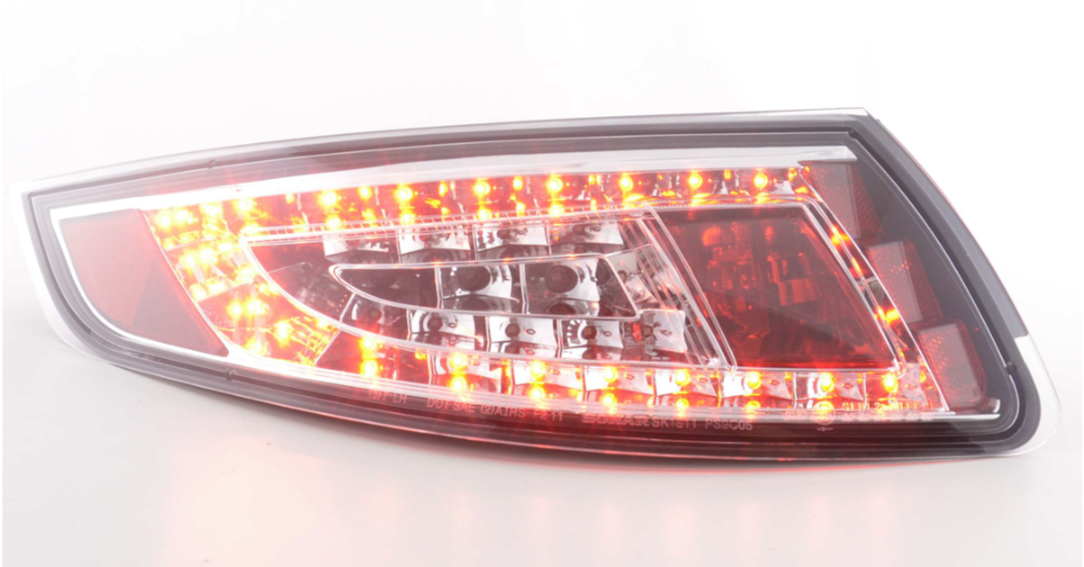 FK Pair LED DRL Lightbar Rear Lights Porsche 911 Tail Lamps 997 05-09 clear chrome LHD