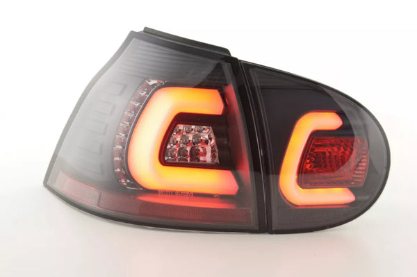 FK Pair LED Rear Lights Lightbar VW Golf 5 MK5 03-08 Black 1K LHD Smoke OBC comp