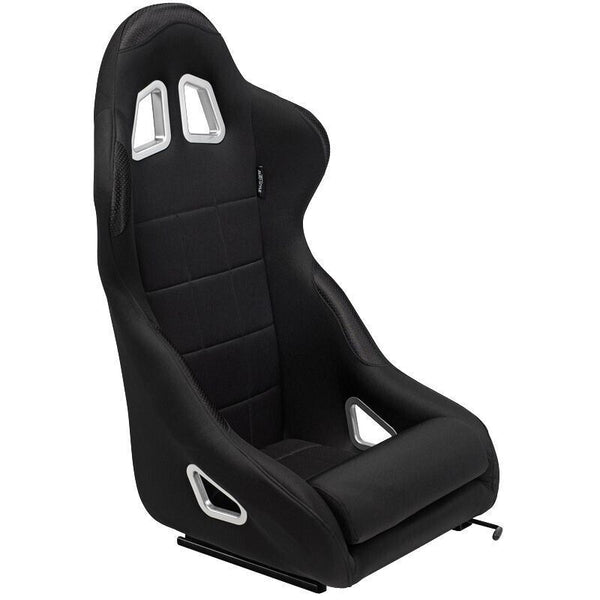 AUTOSTYLE x1 Single Universal Single Sports Bucket Seat BLACK fixed back runners