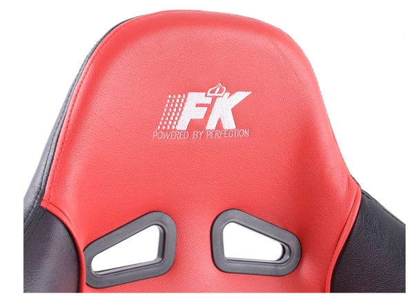 FK Universal Reclining Bucket Motorsports Seats - Red Comfort Heated & Massage