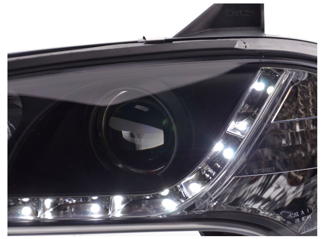 FK Pair LED DRL Halo Lightbar Headlights Opel Vauxhall Tigra 95-03 black LHD