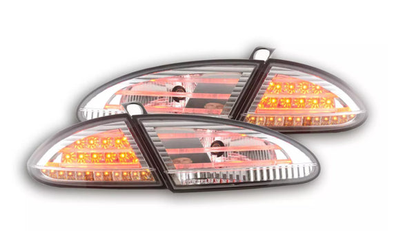 FK Pair LED Rear Lights Lightbar Seat Leon 2 MK2 1P 05-09 Chrome Light Bar LHD