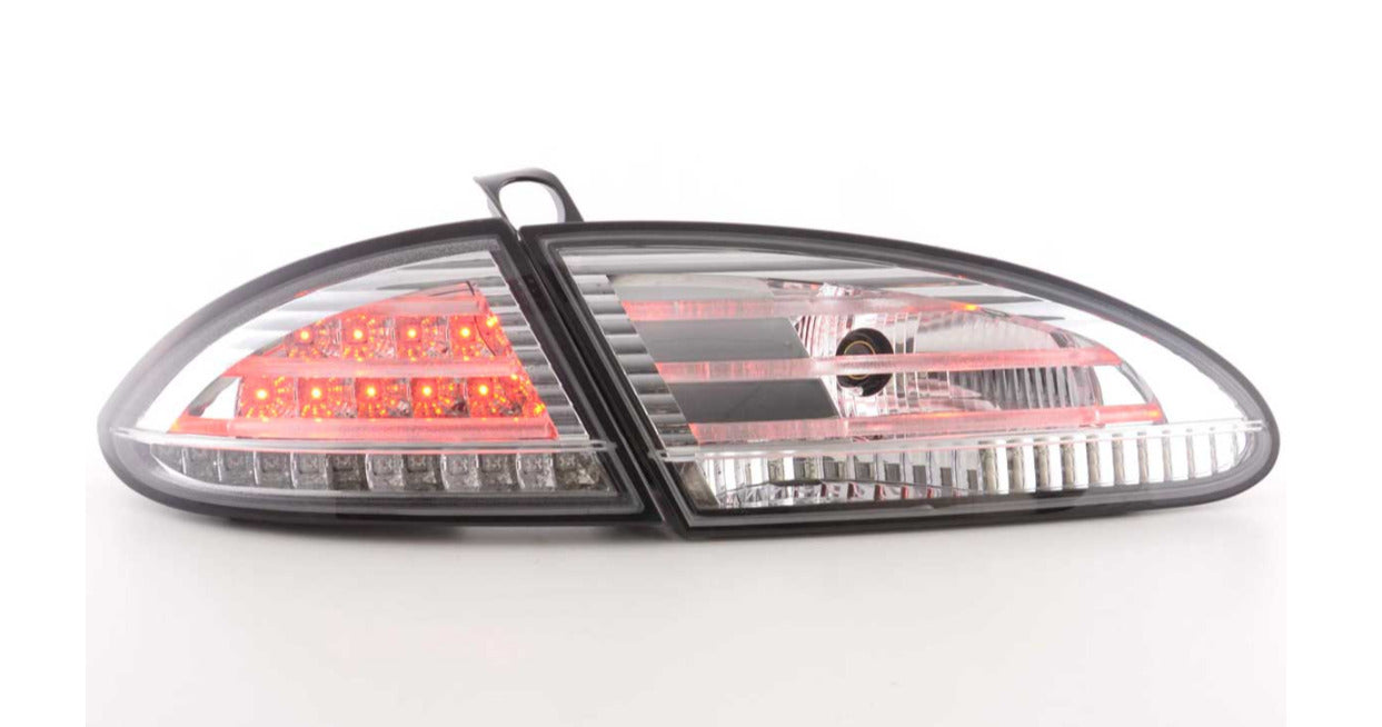 FK Pair LED Rear Lights Lightbar Seat Leon 2 MK2 1P 05-09 Chrome Light Bar LHD