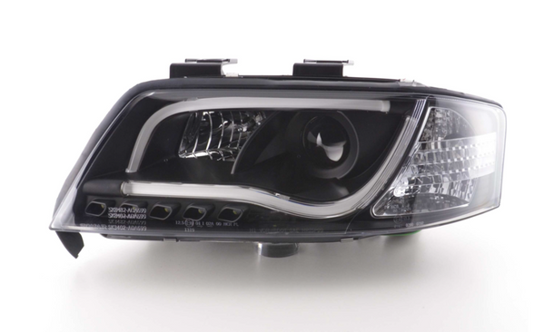 FK LED Headlights LED DRL Lightbar A6 C5 4B 97-01 Black S6 S-Line LHD