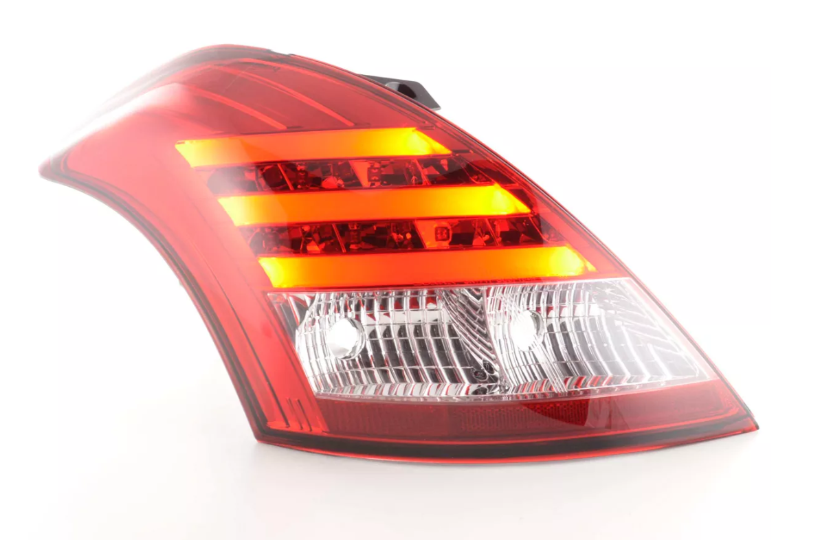 FK Paar LED DRL Rücklichter Lightbar Suzuki Swift Sport 11+ rot klar FZ / NZ