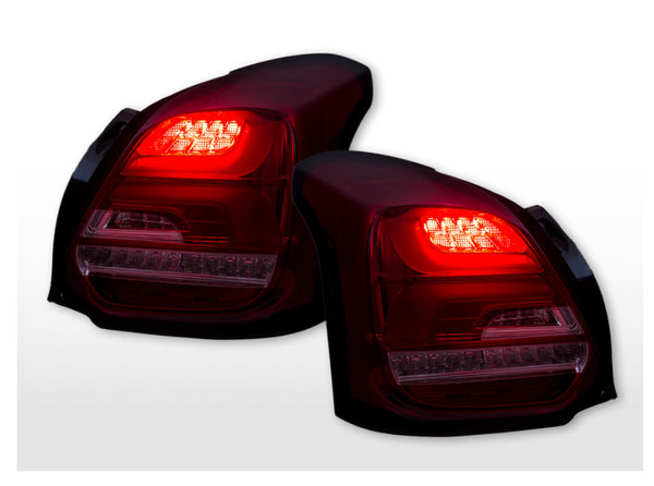 FK Pair LED DRL Rear Lights Suzuki Swift 3 MK3 A2L 17+ Red Clear DYNAMIC LHD