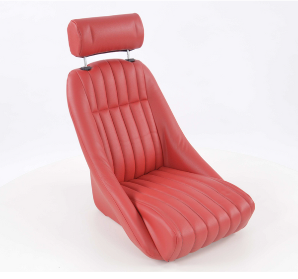 FK x2 RED Piped Classic 2 Car Retro Kit Speedster Sports Car Fixed Bucket Seats (no slide runners)