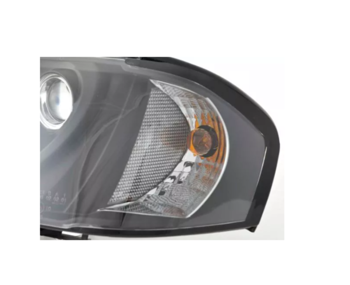 FK LED DRL Angel Eye Halo Projector Headlight Mercedes C-Class W202 black 202