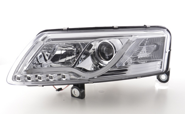 FK LED-Scheinwerfer LED DRL Projektor Audi A6 C6 4F 04-08 Chrom S6 S-Line RHD