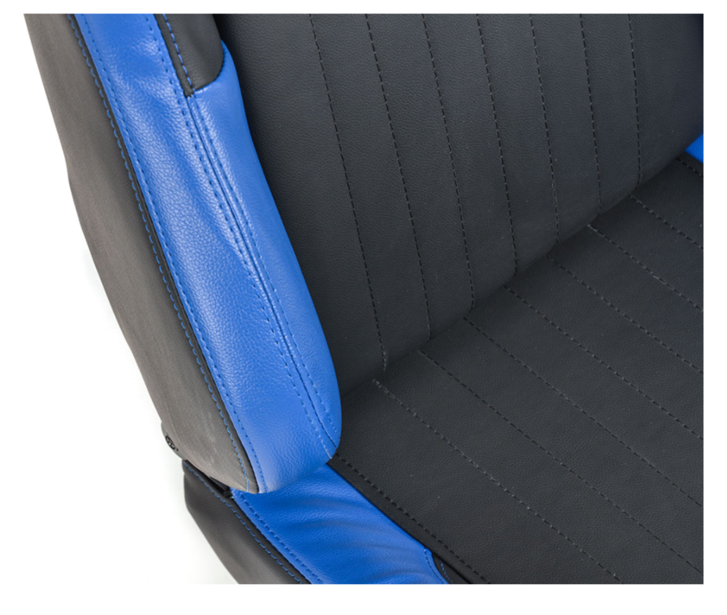 FK Universal Reclining Bucket Sportsitze Schwarz &amp; Blau Luxe Motorsport Edition