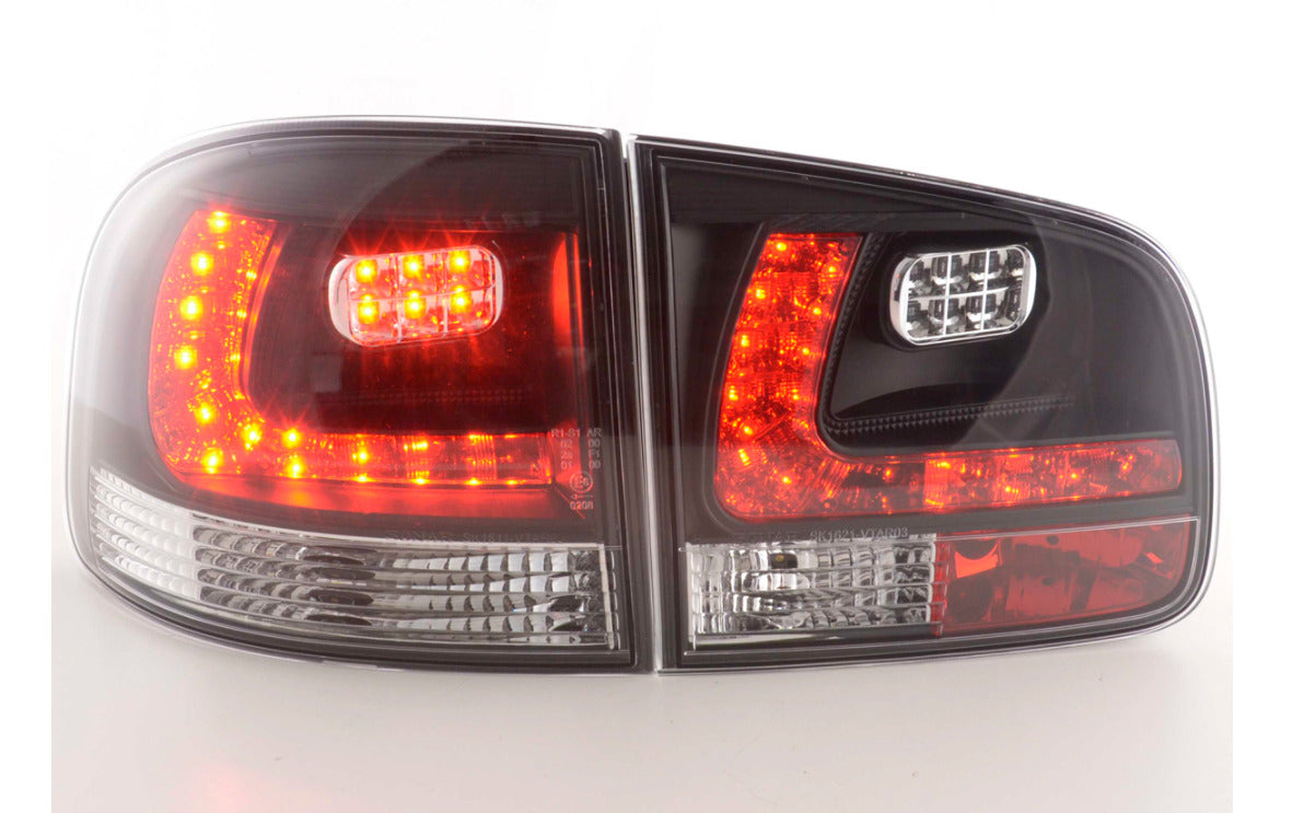 FK Pair LED DRL Rear Lights Lightbar VW Touareg 1 MK1 7L 03-09 black smoke LHD