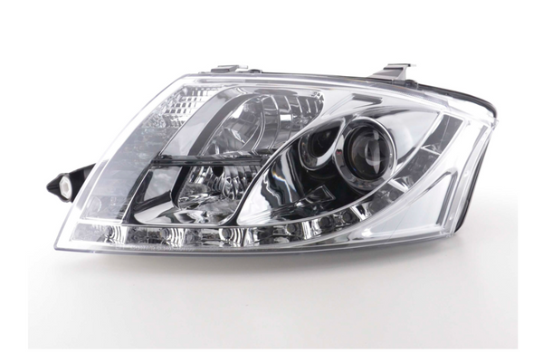 FK Pair LED DRL lightbar headlights Audi TT 8N 98-06 Chrome 1.8 3.2 Quattro LHD