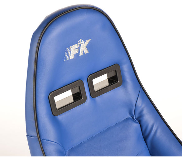 FK Universal Bucket Sports Seats BLUE Porsche 911 Style Retro Classic Piping