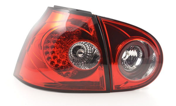 FK Pair LED Rear Lights Lightbar VW Golf 5 MK5 03-08 red 1K RHD inc harnesses