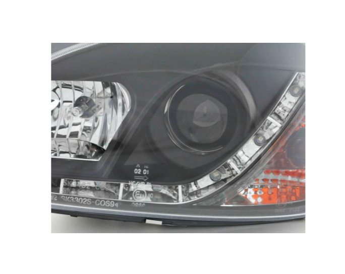 FK Paar LED DRL LIGHTBAR Projektorscheinwerfer Opel Corsa B 94-00 schwarz LHD