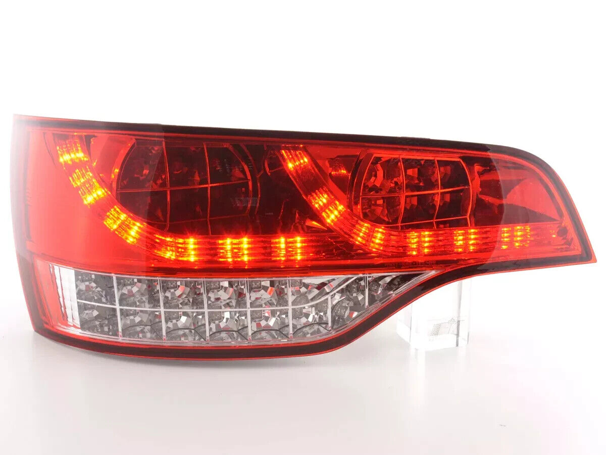 FK Automotive Pair LED Lightbar DRL Rear Lights Tail Lamps Audi Q7 06+ 4L Clear Red LHD