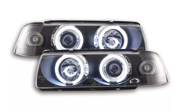 FK LED Headlights Halo Ring CCFL BMW 3 series E36 Coupe Cabrio 92-98 M3 LHD