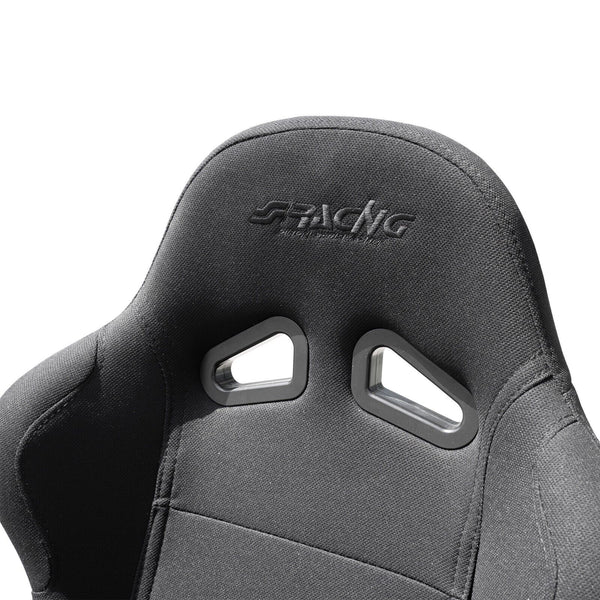 SR x1 MAX Universal Reclining Sports Bucket Seat + Runners Black Textile