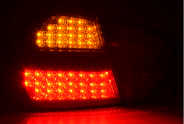 FK Paar LED-Lichtleiste, Rücklichter, BMW E90, E91, 3er-Serie, 05–08, rot, schwarz, Limousine, links